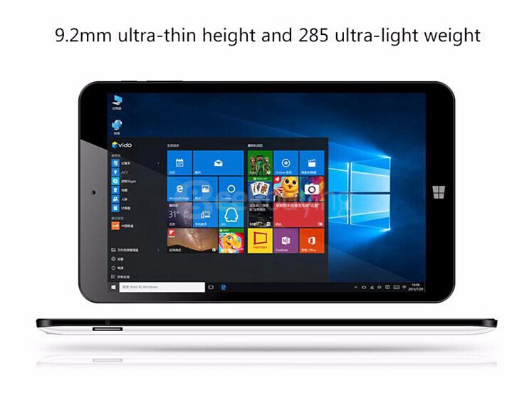 Vido W8X 8 inch Windows10 2GB/32GB Intel Cherry Trail Z8300 Quad Core 1.84GHz Tablet PC IPS 1280*800 HDMI - Black+White