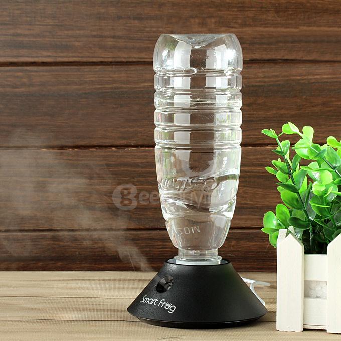 Smart Frog KW-JSQ03 Acquarius Mini Ultrasonic Air Humidifier with USB Cable for Car / Office / Home - Black