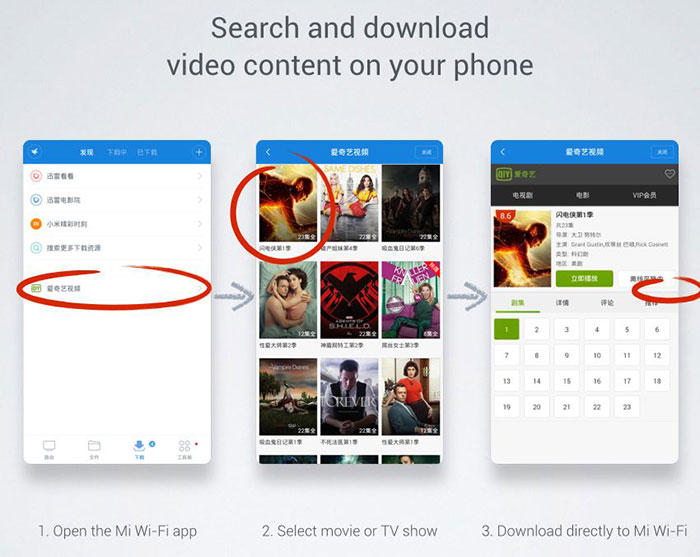 Original Xiaomi Mi Wifi Router Dual Bands Gigabit WiFi Wireless Router Bulit-in 1TB Mobile Hard Disk - White
