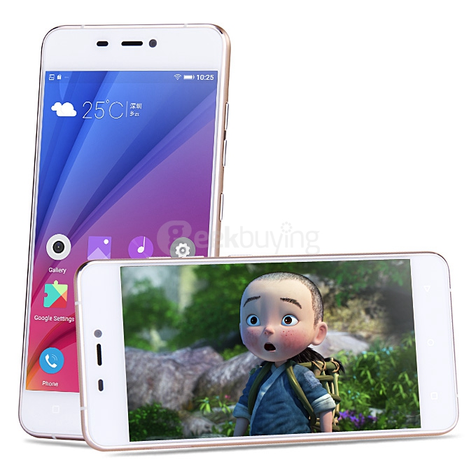 GIONEE S5.1 PRO 5.0inch 4G Android 5.1 2GB 16GB Smartphone MTK6753 64bit Octa Core 1.3GHz 13MP+8MP Fast Charge - White