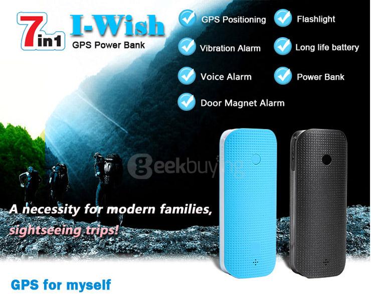 REACHFAR RF-V20 7 In 1 Multifuncional GPS Tracker 4500mah Power Bank - White