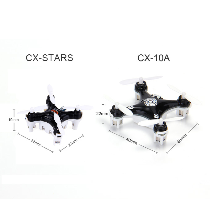 Cheerson CX-STARS 2.4G 4CH 6 Axis Gyro 3D Flip MINI RC Quadcopter - Black