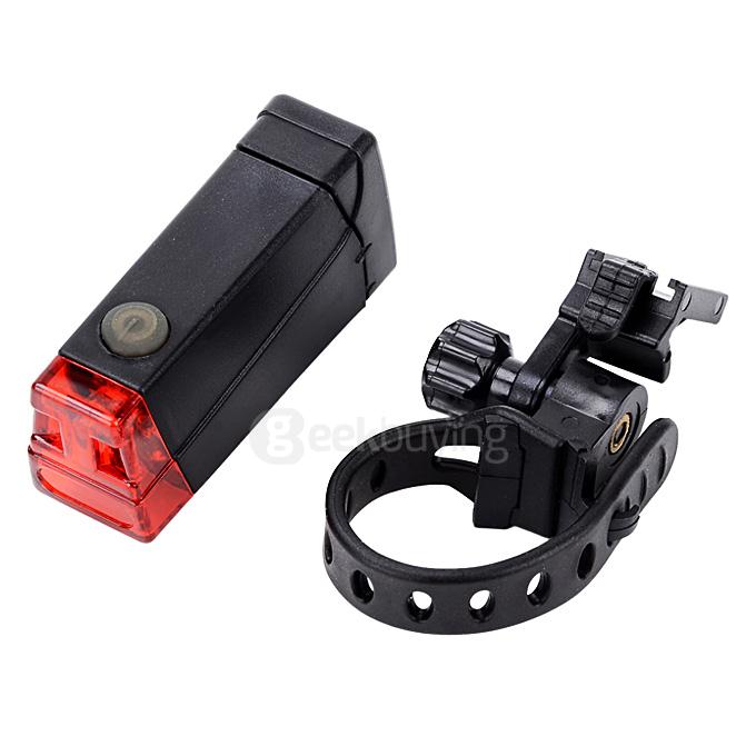Leadbike 2-Mode LED Red Light Bike Tail Light - Black (2 x AAA)