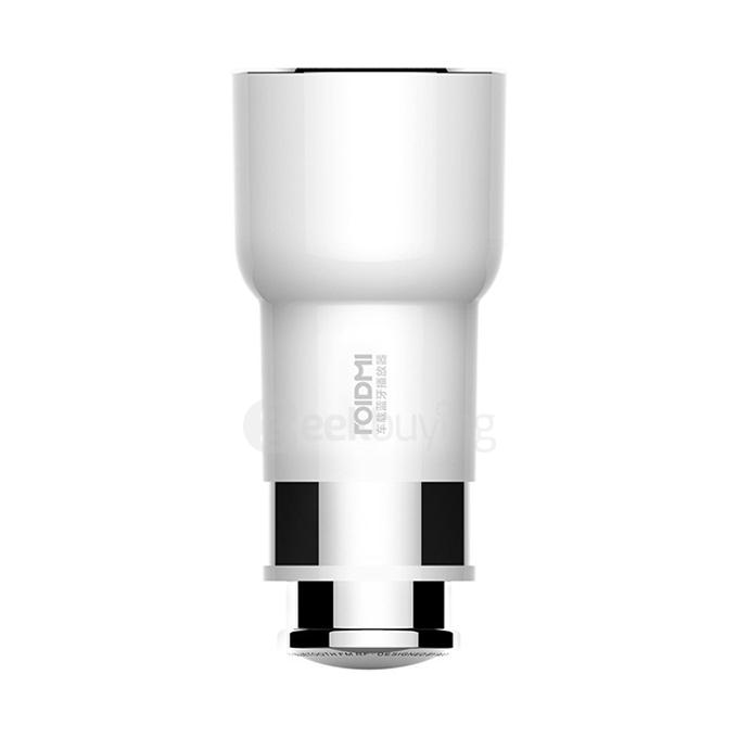 Original Xiaomi Roidmi Bluetooth Car Charger(White)+ Original Xiaomi ROIDMI Car Dual Cigarette Lighter Splitter(White)