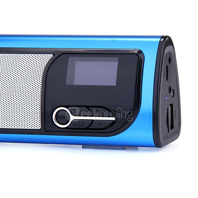 Sungzu Solar TF Card Bluetooth Speaker MP3 Player - Blue