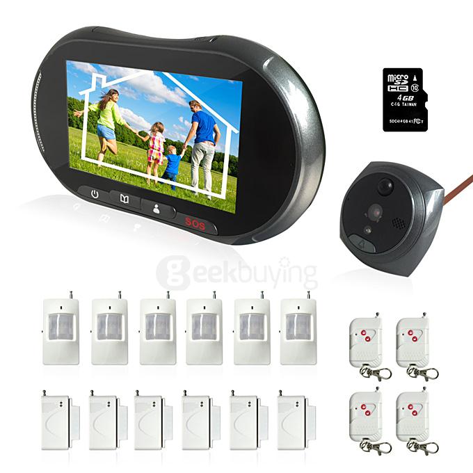YB-50BG-AT3 Wireless Door Sensor Alarm Camera with CPU MTK 6260 IP Night Vision for Home Security - Black