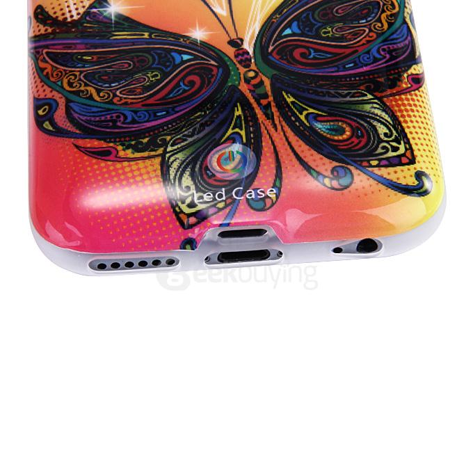 Show Love H3003 Flicker Phone Case Protective Silicon Case Cover for Apple iPhone 6 iPhone 6S - Butterfly