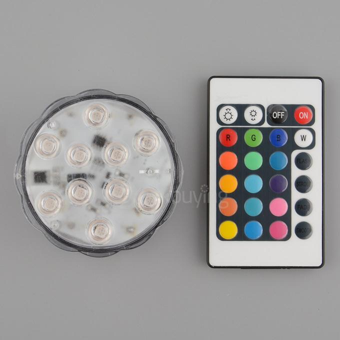 Makibes E-shine ES-001 Colorful LED Light Lamp Waterproof with Remote Controller - White