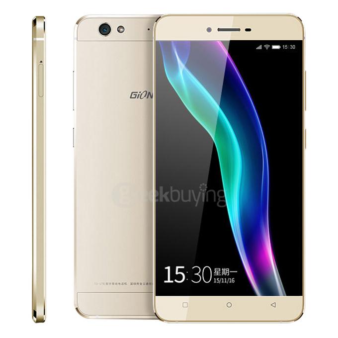GiONEE S6 5.5inch AMOLED 4G LTE Android 5.1 3GB 32GB Smartphone MT6753 Octa Core 13.0MP 5.0MP USB Type-C OTG - Golden