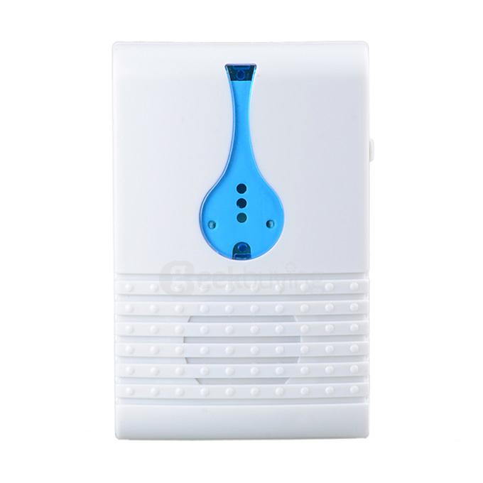 501K3 32-Melody Wireless Remote Control Transmitter + 2 Receivers Doorbell Set - White + Blue