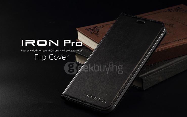Original Flip Cover Protective Leather Case for UMI IRON Pro Smartphone - Black