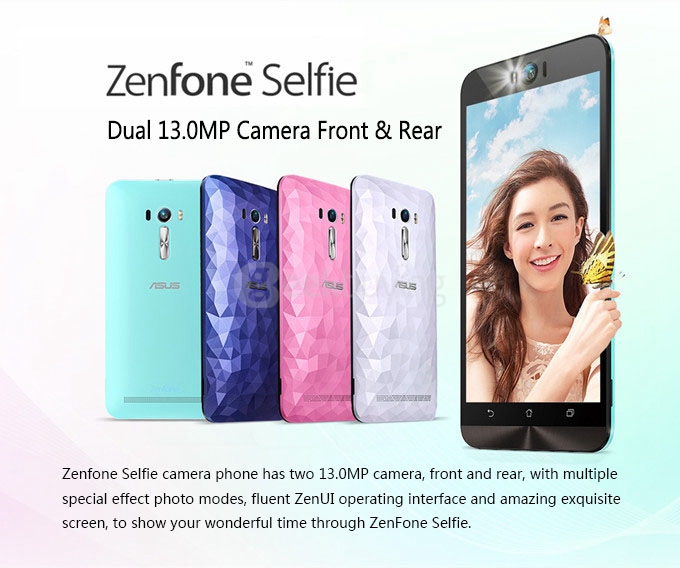 ASUS ZenFone Selfie ZD551KL 5.5inch FHD 3GB 16GB 4G SmartPhone Qualcomm MSM8939 Octa Core Dual 13.0MP Camera - White