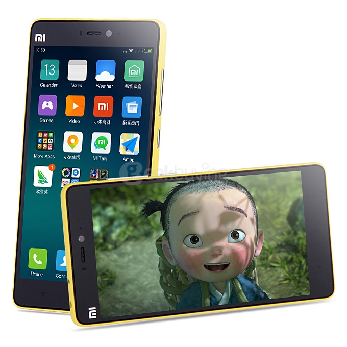 Xiaomi Mi4C 5.0inch Android 5.1 3GB 32GB Smartphone 4G FDD-LTE 64-bit Snapdragon 808 Hexa Core 1.8GHz 13.0MP 5.0MP Type-C Edge Tap - Yellow