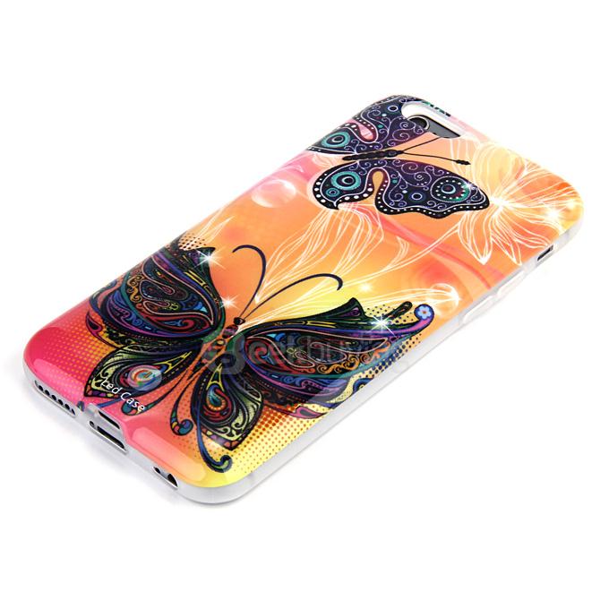Show Love H3003 Flicker Phone Case Protective Silicon Case Cover for Apple iPhone 6 iPhone 6S - Butterfly