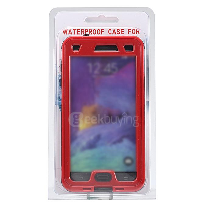 IP68 Protective Case Swimming Waterproof Shockproof Phone Case Cover For Samsung Galaxy Note 4 N9100 - Red