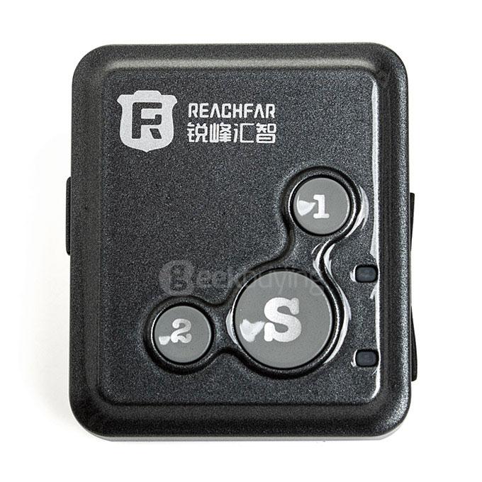 REAGHFAR RF-V16 Mini Personal Locator GPS Real Time Tracker SOS Communicator - Black + Grey