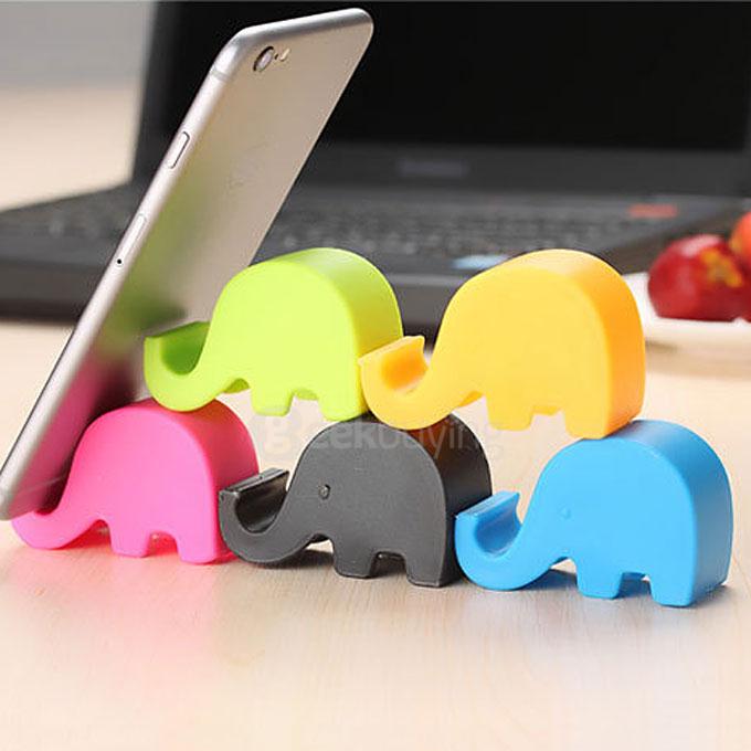 Universal Mobile Phone Holder Elephant Stand Bracket Holder Mount for iPhone Series Samsung Smartphone iPad Mini - Green