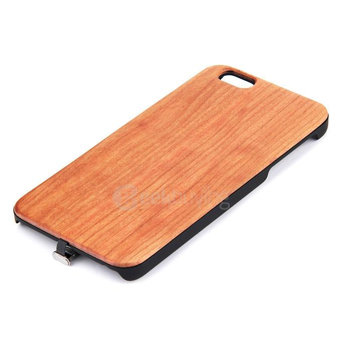 QI Wireless Charging Receiver Simple Designed for Apple iPhone 6 Plus iPhone 6s Plus - Cherry Wood