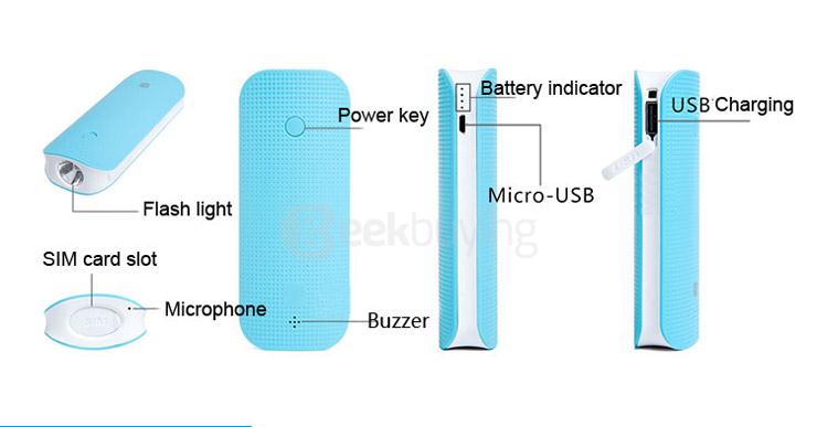 REACHFAR RF-V20 7 In 1 Multifuncional GPS Tracker 4500mah Power Bank - White