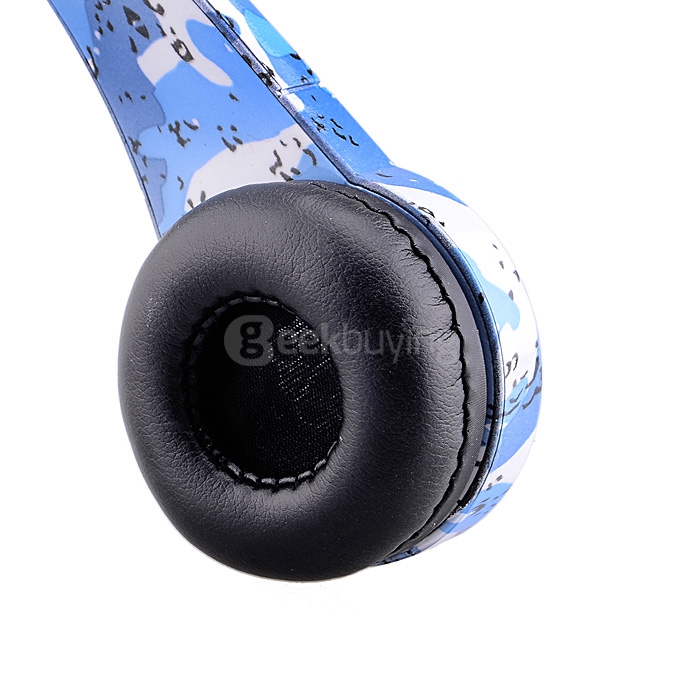 BTH-068 EU Plug Wireless USB Bluetooth Headphones Music Gaming Headset with Microphone for PS3 - Black + Blue