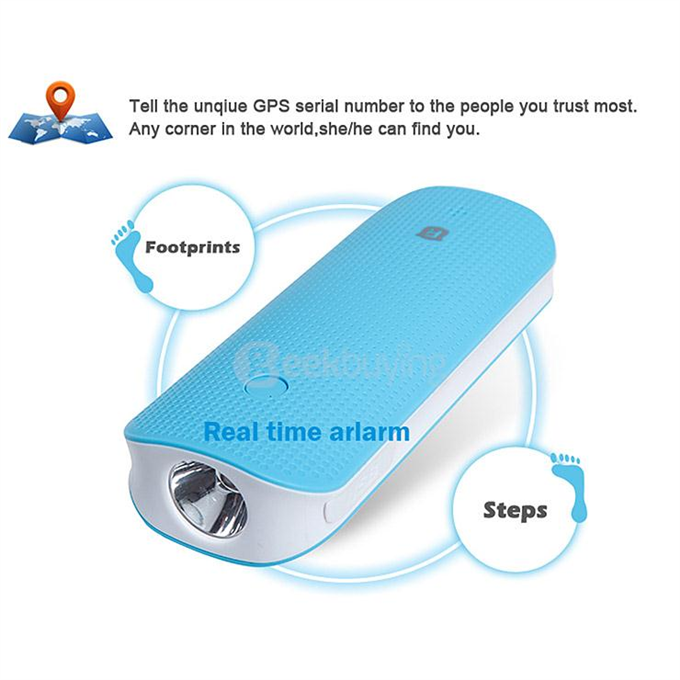 REACHFAR RF-V20 7 In 1 Multifuncional GPS Tracker 4500mah Power Bank - White