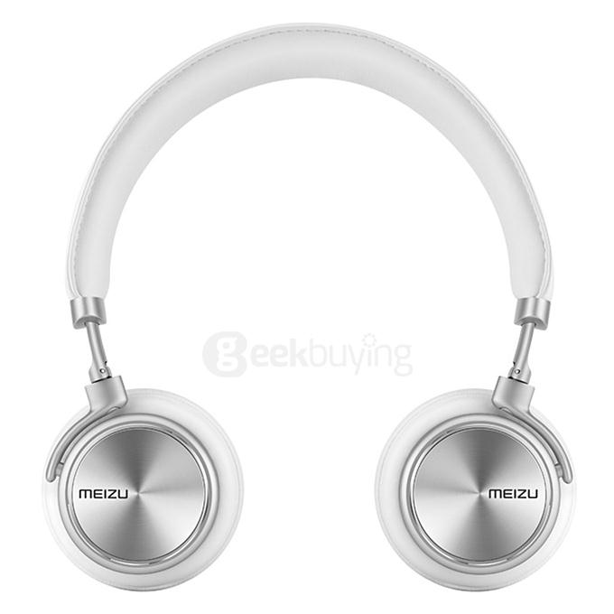 Original Meizu HD50 Hi-Fi On-Ear Headphones With Microphone Stereo Bass Wired Headset Aluminium Alloy Shell - White