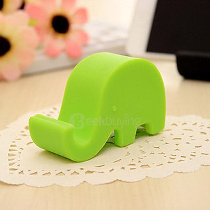 Universal Mobile Phone Holder Elephant Stand Bracket Holder Mount for iPhone Series Samsung Smartphone iPad Mini - Green