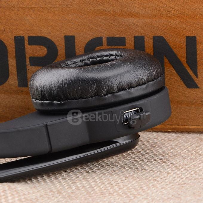 BTH-068 EU Plug USB Bluetooth Headphones Handsfree Music Gaming Headset for PS3 - Black