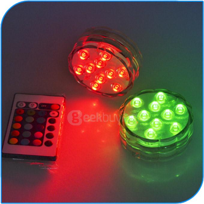Makibes E-shine ES-001 Colorful LED Light Lamp Waterproof with Remote Controller - White