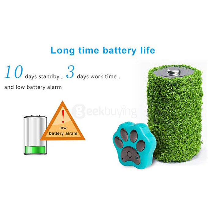 Reachfar RF-V30 IP66 Multifunctional Wi-Fi GPS Tracker Dog Cat Pet Tracker Long Standby Timer Electric Fence - Blue