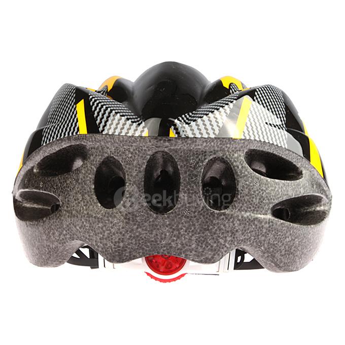SAHOO Flash-mode Cycling Helmet with LED Light - Black + Yellow