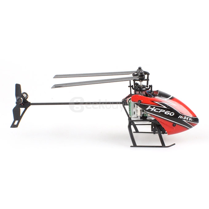 Hisky HCP60 6CH Mini RC Helicopter Flybarless 2.4G 6 Axis Gyro