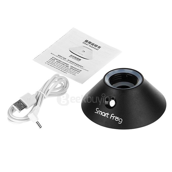 Smart Frog KW-JSQ03 Acquarius Mini Ultrasonic Air Humidifier with USB Cable for Car / Office / Home - Black