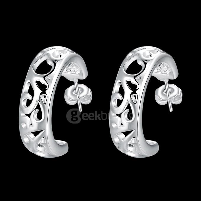 Fashion Hollow Carved Earrings Ear Studs