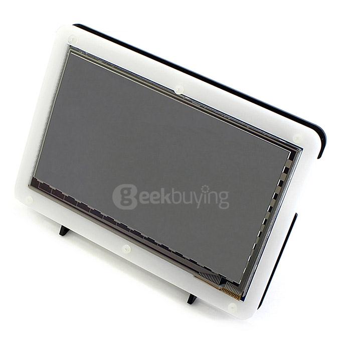 7 Inch Capacitive Touch Screen LCD HDMI 800*480 with Bicolor Case for Raspberry Pi/BB BLACK/PC/Various Systems