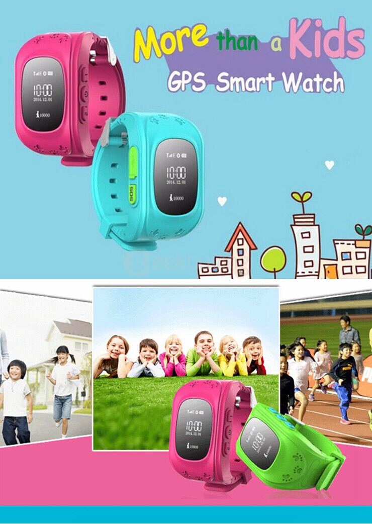 W5 Bluetooth 4.0 GSM Phone GPS/AGPS/ LBS Smart Positioning Watch Anti Lost Alarm Electronic Fence For Children - Pink