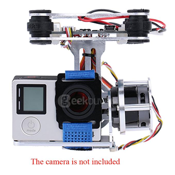 GoolRC 2D Light Weight Silver Brushless Motor Gimbal for DJI Phantom 1 2 3+ Aerial Photography