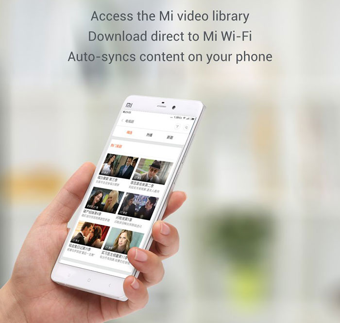 Original Xiaomi Mi Wifi Router Dual Bands Gigabit WiFi Wireless Router Bulit-in 1TB Mobile Hard Disk - White