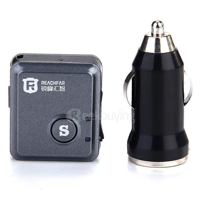 REAGHFAR RF-V8S Mini Real-time GPS GSM GPRS Tracker GPS Locator SOS Communicator - Grey