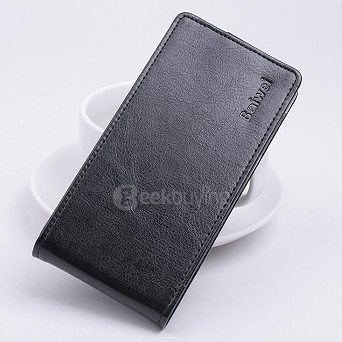 Baiwei Protective Hard Cover Up&Down Flip Stand Leather Case with Back Shell for ASUS Zenfone 2 Laser ZE500KL- Black