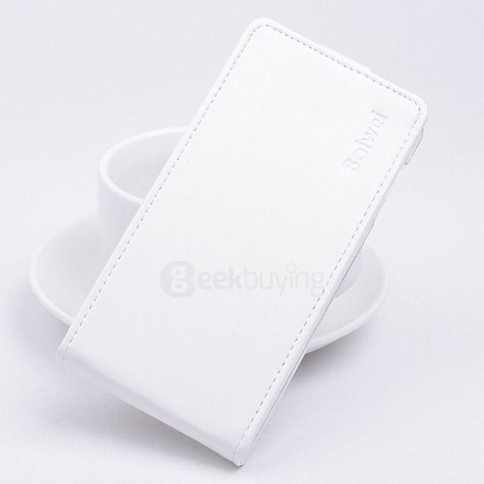 Baiwei Protective Hard Cover Up&Down Flip Stand Leather Case with Back Shell for Lenovo Vibe P1M 5.0inch - White