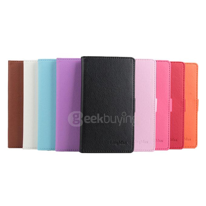 Litchi Texture Protective Hard Cover Flip Stand Leather Case for XIAOMI Redmi Note 3 / Redmi Note 3 Pro Smartphone - Pink