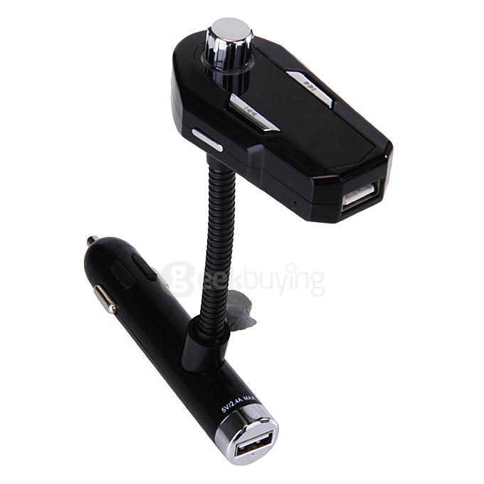 Car FM Transmitter W 2.4A USB Charger Nulaxy Wireless Bluetooth FM Transmitter Car Kit for All Smartphones