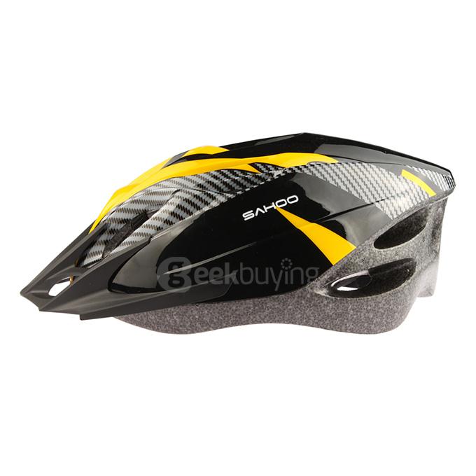 SAHOO Flash-mode Cycling Helmet with LED Light - Black + Yellow