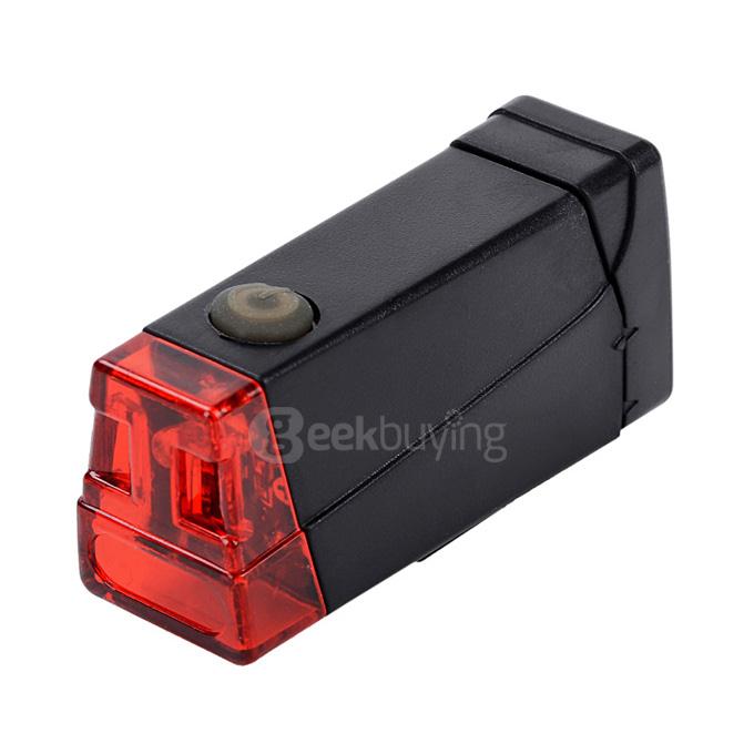 Leadbike 2-Mode LED Red Light Bike Tail Light - Black (2 x AAA)