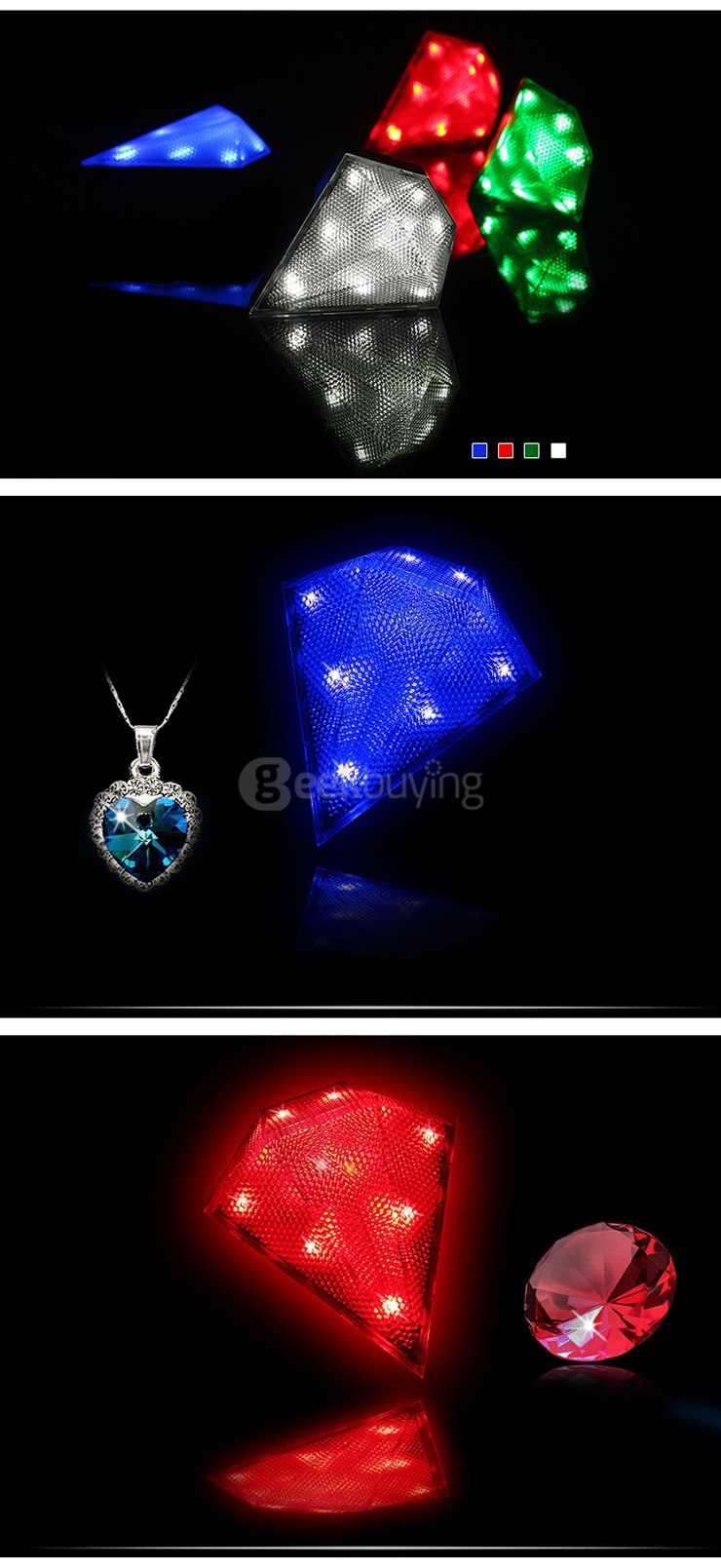 E-SMART Plug-in Bicycle Laser Tail Lights Safety Warning Lights Diamond Laser Tail Lights - Blue