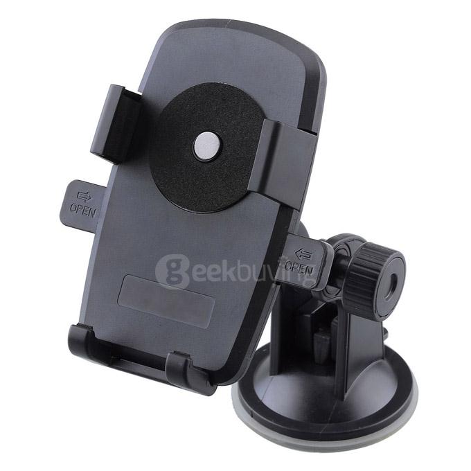 Universal Windshield Dashboard Car Mount Holder for IPHONE 6 / SAMSUNG S6 + More - Black