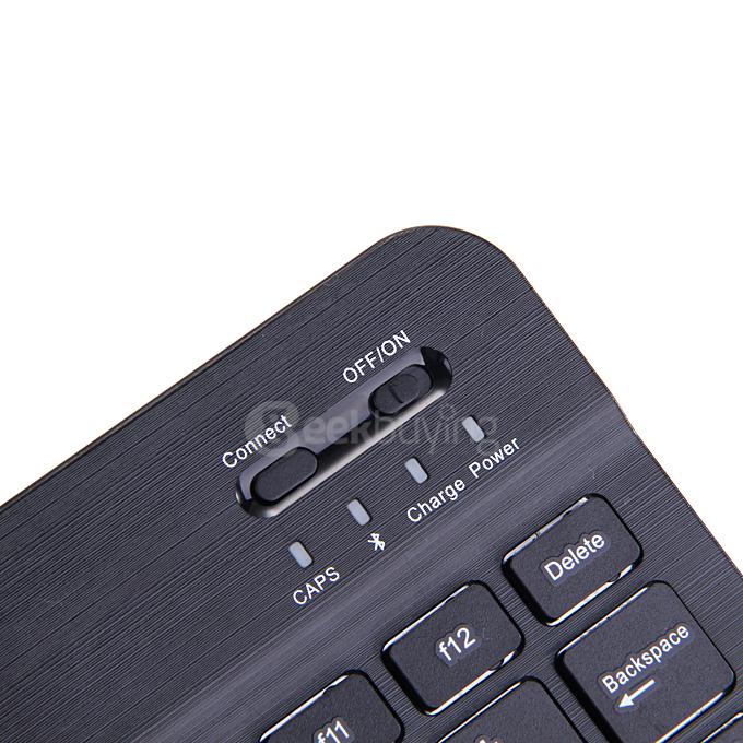 Removable Bluetooth Keyboard with Leather Case for Teclast X98 Air III / X98 Plus / X98 Plus 3G Tablet PC - Black+Gray