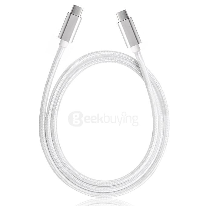 SEENDA IPS-11C USB-C USB Type-C 3.1 to USB-C Male to Male Converter Adapter Data Sync Charging Cable 1M - White