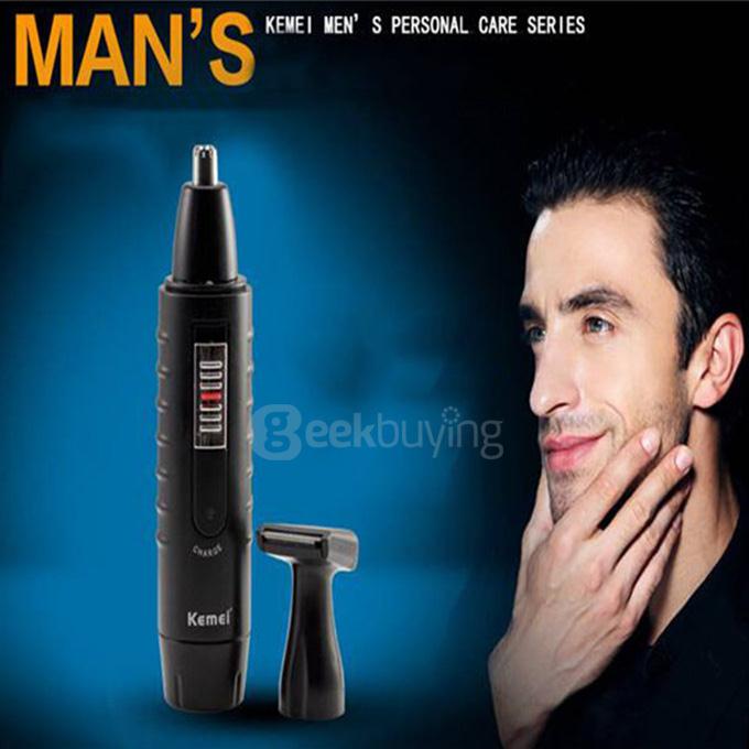 KM-9688 2 In 1 Portable Nose Hair Remover Electric Rechargeable Hair Trimmer